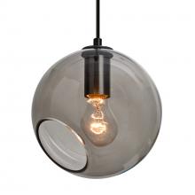 Besa Lighting 1JC-MAESTRO8SM-BK - Besa, Maestro 8 Cord Pendant, Smoke, Black Finish, 1x60W Medium base