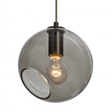 Besa Lighting 1JC-MAESTRO8SM-BR-L - Besa, Maestro 8 Cord Pendant, Smoke, Bronze Finish, 1x60W Medium base, 15Ft Option