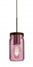 Besa Lighting 1JC-MILO4PL-EDIL-BR - Besa Pendant Milo 4 Bronze Purple 1x5W LED Filament