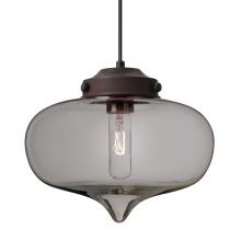 Besa Lighting 1JC-MIRASM-BR-L - Besa Mira Pendant Bronze Smoke 1x60W T10, 15Ft. Cord