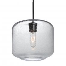 Besa Lighting 1JC-NILES10CL-BK - Besa Niles 10 Pendant, Clear Bubble, Black Finish, 1x60W Medium Base T10