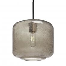 Besa Lighting 1JC-NILES10SM-BK - Besa Niles 10 Pendant, Smoke Bubble, Black Finish, 1x60W Medium Base T10