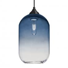 Besa Lighting 1JC-OMEGA12ST-BK - Besa, Omega 12 Cord Pendant, Steel/Clear, Black Finish, 1x60W Medium Base