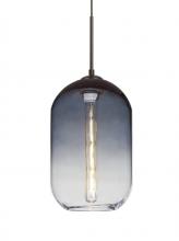 Besa Lighting 1JC-OMEGA12ST-EDIL-BR - Besa, Omega 12 Cord Pendant, Steel/Clear, Bronze Finish, 1x4W LED Filament