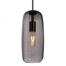 Besa Lighting 1JC-PINOT13SM-EDIL-BR-L - Besa, Pinot 13 Cord Pendant, Smoke Bubble, Bronze FInish 1x4W LED Filament, 15Ft. Cord