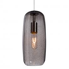 Besa Lighting 1JC-PINOT13SM-EDIL-SN-L - Besa, Pinot 13 Cord Pendant, Smoke Bubble, Satin Nickel FInish 1x4W LED Filament, 15Ft. Cord