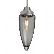 Besa Lighting 1JC-SULUSM-SN-L - Besa, Sulu Cord Pendant, Smoke Bubble, Satin Nickel Finish, 1x60W Medium Base, 15Ft. Cord