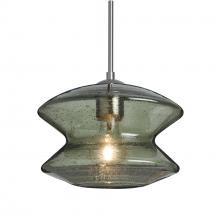 Besa Lighting 1JC-ZENMS-SN-L - Besa, Zen Cord Pendant, Moss Bubble, Satin Nickel Finish, 1x60W Medium Base, 15Ft. Cord
