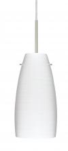 Besa Lighting 1JT-1512KR-LED-SN-L - Besa Tao 10 LED Pendant Chalk Satin Nickel 1x9W LED, 15Ft. Cord
