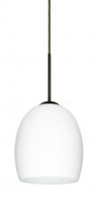 Besa Lighting 1JT-169707-BR-L - Besa Lucia Pendant Bronze Opal Matte 1x75W Medium Base, 15Ft. Cord