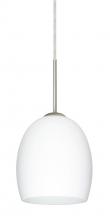 Besa Lighting 1JT-169707-SN-L - Besa Lucia Pendant Satin Nickel Opal Matte 1x75W Medium Base, 15Ft. Cord