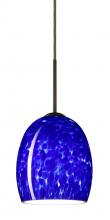 Besa Lighting 1JT-169786-BR-L - Besa Lucia Pendant Bronze Blue Cloud 1x75W Medium Base, 15Ft. Cord