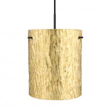 Besa Lighting 1JT-4006GS-BK - Besa Pendant Tamburo 8 Black Stone Gold Foil 1x100W Medium Base