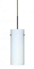 Besa Lighting 1JT-412307-BR-L - Besa Stilo 10 Pendant Bronze Opal Matte 1x100W Medium Base, 15Ft. Cord