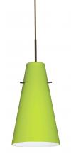 Besa Lighting 1JT-412435-LED-BR - Besa Cierro Pendant Bronze Chartreuse 1x9W LED