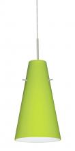 Besa Lighting 1JT-412435-SN-L - Besa Cierro Pendant Satin Nickel Chartreuse 1x100W Medium Base, 15Ft. Cord