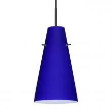 Besa Lighting 1JT-4124CM-BK - Besa Cierro Pendant Black Cobalt Blue Matte 1x100W Medium Base