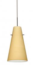 Besa Lighting 1JT-4124VM-LED-BR-L - Besa Cierro LED Pendant Vanilla Matte Bronze 1x9W LED, 15Ft. Cord
