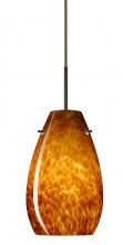 Besa Lighting 1JT-412618-LED-BR-L - Besa Pera 9 LED Pendant Amber Cloud Bronze 1x9W LED, 15Ft. Cord