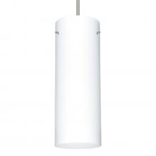 Besa Lighting 1JT-412807-SN-L - Besa Pendant Stilo 18 Satin Nickel Opal Matte 1x150W Medium Base A21, 15Ft. Cord