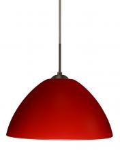 Besa Lighting 1JT-420131-BR-L - Besa Tessa Pendant Bronze Red Matte 1x75W Medium Base, 15Ft. Cord