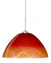 Besa Lighting 1JT-4201SL-SN-L - Besa Pendant Tessa Satin Nickel Solare 1x75W Medium Base, 15Ft. Cord