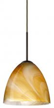 Besa Lighting 1JT-4470HN-LED-BR-L - Besa Vila LED Pendant Honey Bronze 1x9W LED, 15Ft. Cord