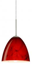 Besa Lighting 1JT-4470MA-LED-SN-L - Besa Vila LED Pendant Magma Satin Nickel 1x9W LED, 15Ft. Cord