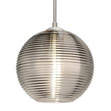 Besa Lighting 1JT-461602-SN-L - Besa Kristall 8 Pendant Satin Nickel Smoke 1x75W Medium Base, 15Ft. Cord