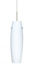 Besa Lighting 1JT-489707-LED-SN-L - Besa Suzi 14 Pendant Opal Matte Satin Nickel 1x9W LED, 15Ft. Cord