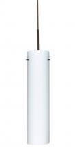 Besa Lighting 1JT-722407-LED-BR-L - Besa Stilo 16 LED Pendant 1Jt Opal Matte Bronze 1x9W LED, 15Ft. Cord