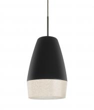 Besa Lighting 1JT-ABU12BK-LED-BR - Besa, Abu 12 Cord Pendant, Black/Glitter, Bronze Finish, 1x9W LED