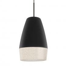 Besa Lighting 1JT-ABU12BK-LED-BR-L - Besa, Abu 12 Cord Pendant, Black/Glitter, Bronze Finish, 1x9W LED, 15Ft Option