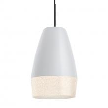 Besa Lighting 1JT-ABU12WH-BK - Besa, Abu 12 Cord Pendant, White/Glitter, Black Finish, 1x60W Medium Base