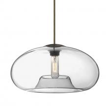 Besa Lighting 1JT-BANA15CL-EDIL-BR-L - Besa Pendant Bana 15 Bronze Clear 1x4W LED Filament, 15Ft. Cord