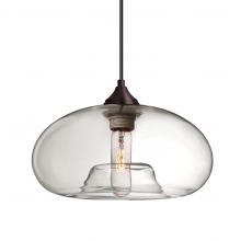 Besa Lighting 1JT-BANACL-BR-L - Besa Pendant Bana Bronze Clear 1x60W Medium Base, 15Ft. Cord