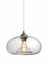 Besa Lighting 1JT-BANACL-EDIL-SN-L - Besa Pendant Bana Satin Nickel Clear 1x4W LED Filament, 15Ft. Cord