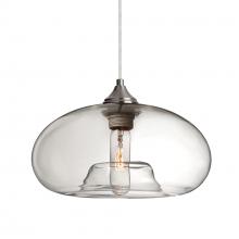 Besa Lighting 1JT-BANACL-SN-L - Besa Pendant Bana Satin Nickel Clear 1x60W Medium Base, 15Ft. Cord