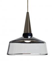 Besa Lighting 1JT-BARON10BK-LED-BR - Besa, Baron 10 Cord Pendant, Black/Clear, Bronze Finish, 1x9W LED