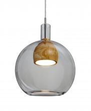 Besa Lighting 1JT-BENJISMMD-LED-SN - Besa, Benji Cord Pendant, Smoke/Medium, Satin Nickel Finish, 1x9W LED