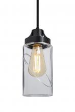 Besa Lighting 1JT-BLINKCL-EDIL-BK - Besa, Blink Cord Pendant, Clear, Black Finish, 1x4W LED Filament