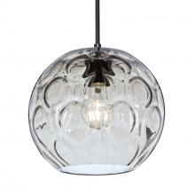 Besa Lighting 1JT-BOMYCL-BK - Besa Bombay Cord Pendant, Clear, Black Finish, 1x60W Medium Base