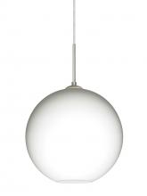 Besa Lighting 1JT-COCO1207-LED-SN - Besa Coco 12 Pendant, Opal Matte, Satin Nickel Finish, 1x9W LED