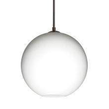 Besa Lighting 1JT-COCO807-LED-BR-L - Besa Coco 8 Pendant, Opal Matte, Bronze Finish, 1x9W LED, 15Ft. Cord