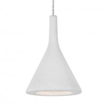 Besa Lighting 1JT-GALAWH-LED-SN-L - Besa Gala Pendant, White, Satin Nickel Finish, 1x9W LED, 15Ft. Cord