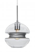 Besa Lighting 1JT-HULA8SL-EDIL-SN - Besa, Hula 8 Cord Pendant, Clear/Silver, Satin Nickel Finish, 1x8W LED Filament