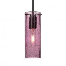 Besa Lighting 1JT-JUNI10PL-BK - Besa, Juni 10 Cord Pendant, Plum Bubble, Black, 1x60W Medium Base
