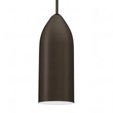 Besa Lighting 1JT-LINDWH-BR-L - Besa, Lindy Cord Pendant, White, Satin Nickel Finish, 1x60W Medium Base, 15Ft. Cord