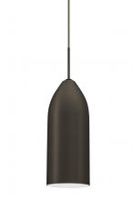 Besa Lighting 1JT-LINDWH-LED-BR - Besa, Lindy Cord Pendant, White, Satin Nickel Finish, 1x9W LED