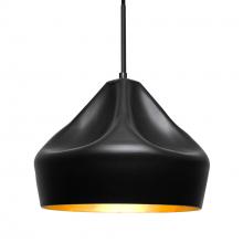 Besa Lighting 1JT-LOTUS-BK - Besa Lotus Pendant, Black Finish, 1x60W Medium Base